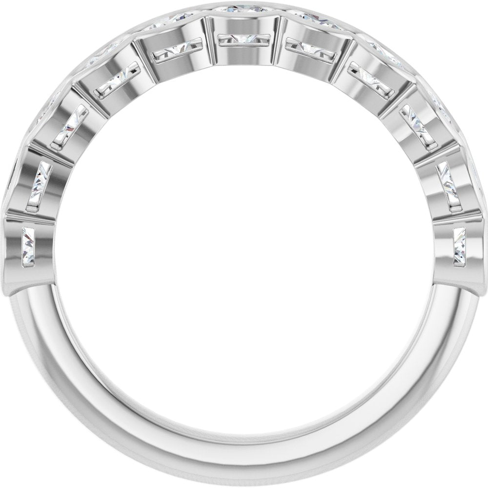 14K White 1 CTW Lab-Grown Diamond Anniversary Band