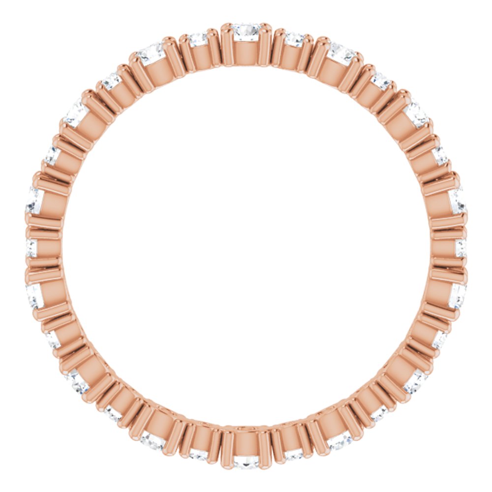 14K Rose 3/4 CTW Natural Diamond Eternity Band Size 7