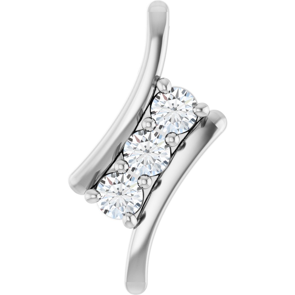 14K White 2.75 mm Round Pendant Mounting