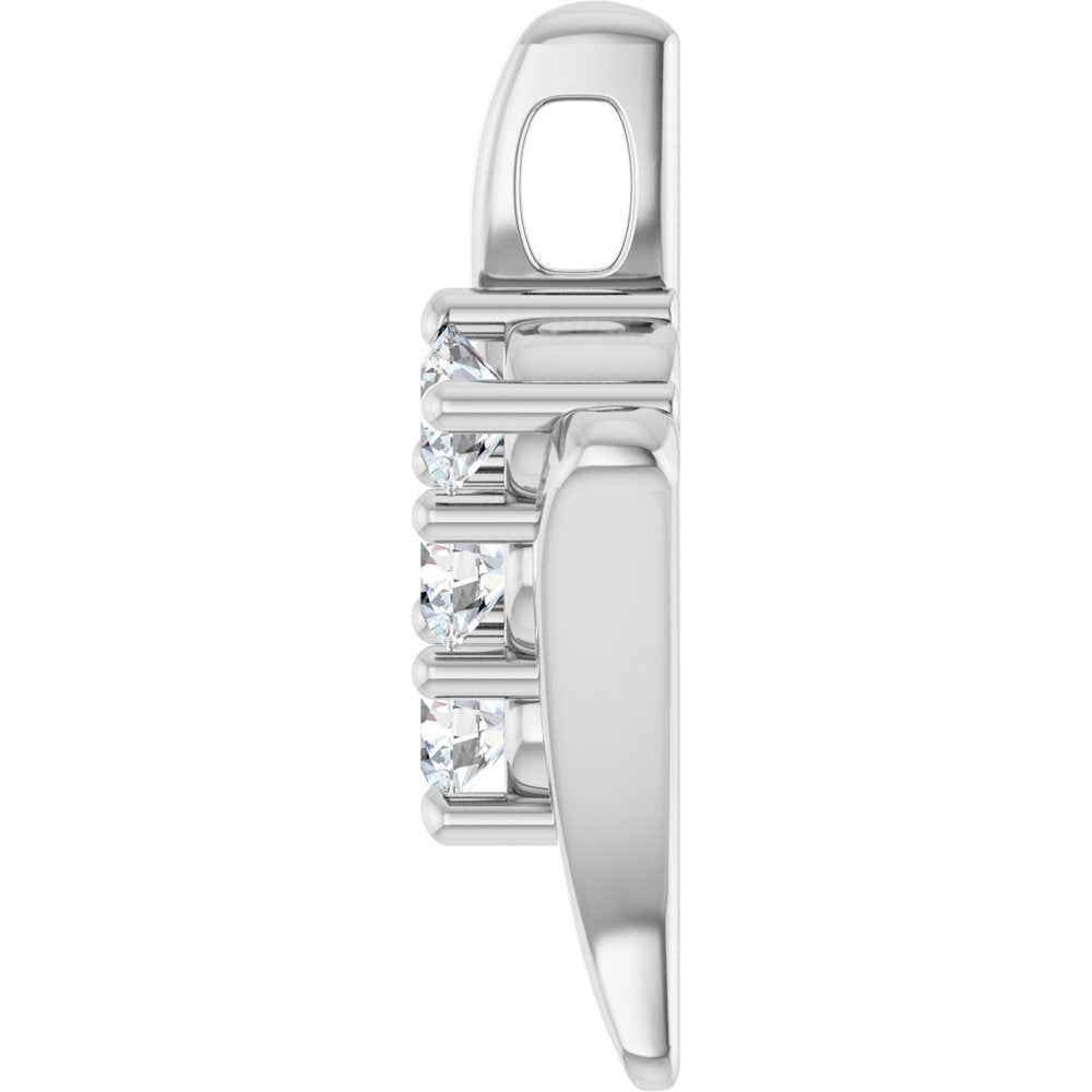 14K White 2.75 mm Round Pendant Mounting