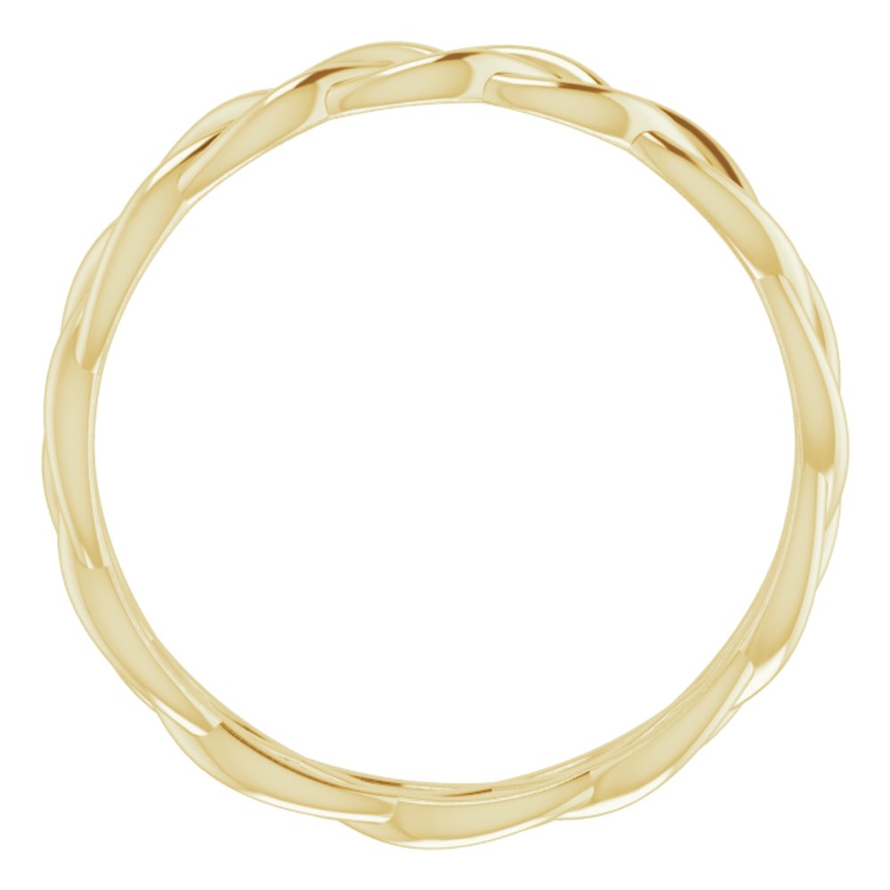 14K Yellow 4.3 mm Woven-Design Band Size 12