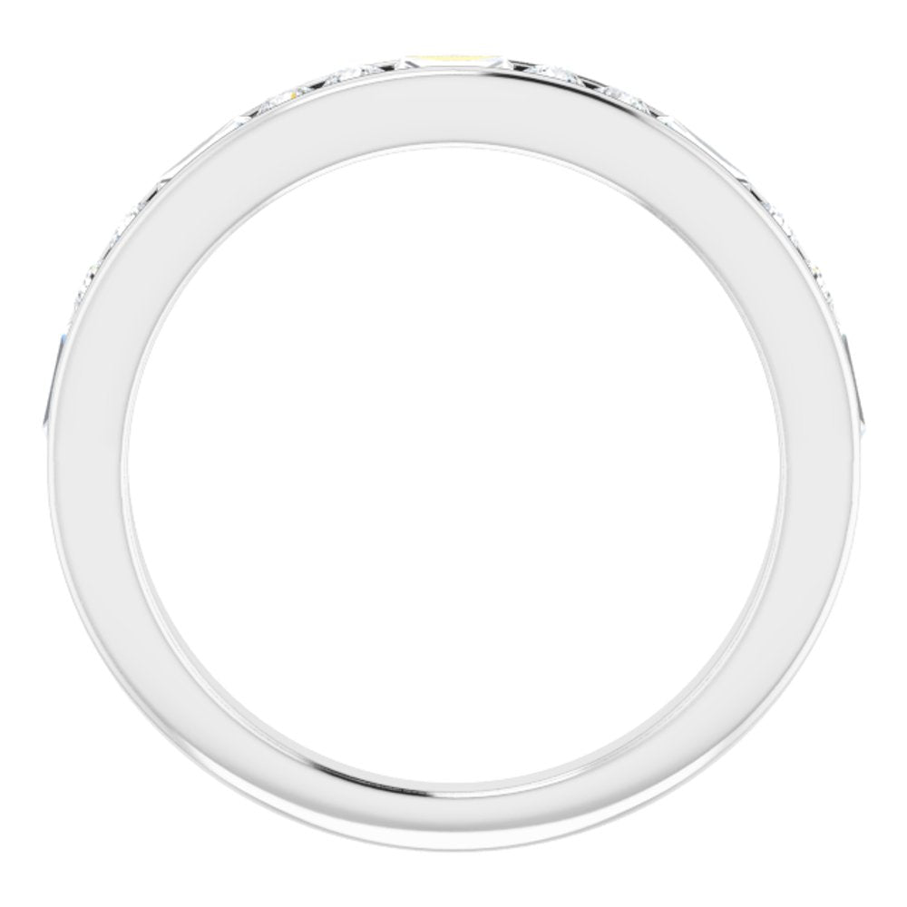 14K White 1/2 CTW Natural Diamond Anniversary Band