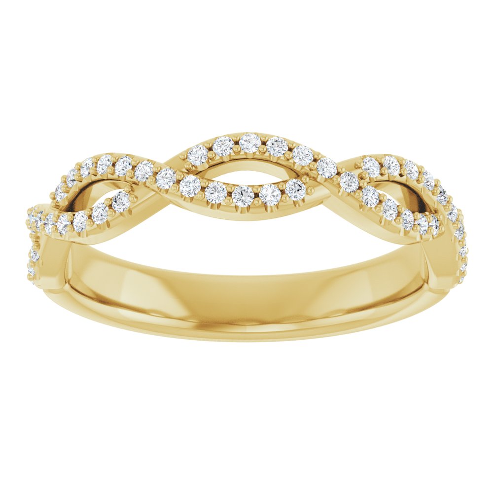 14K Yellow Gold 1/5 CTW Natural Diamond Infinity-Inspired Anniversary Band