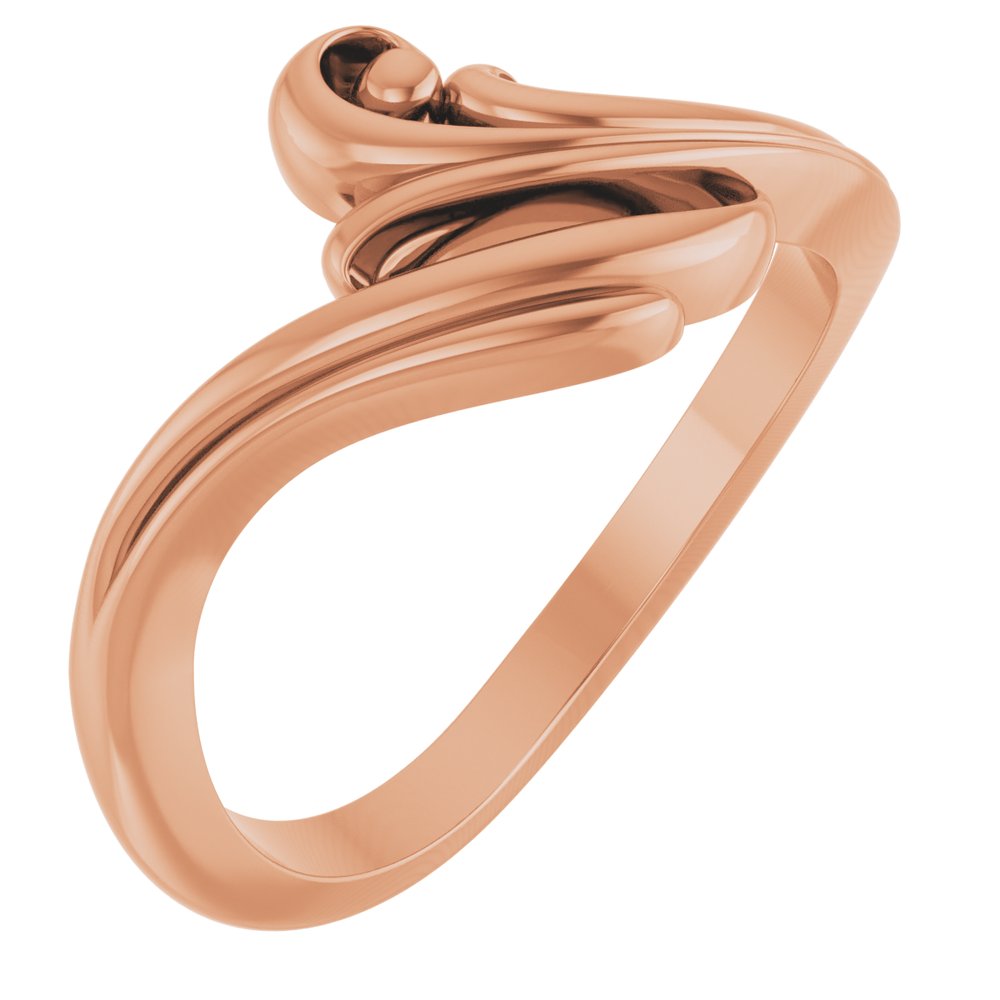 14K Rose Freeform Bypass Ring