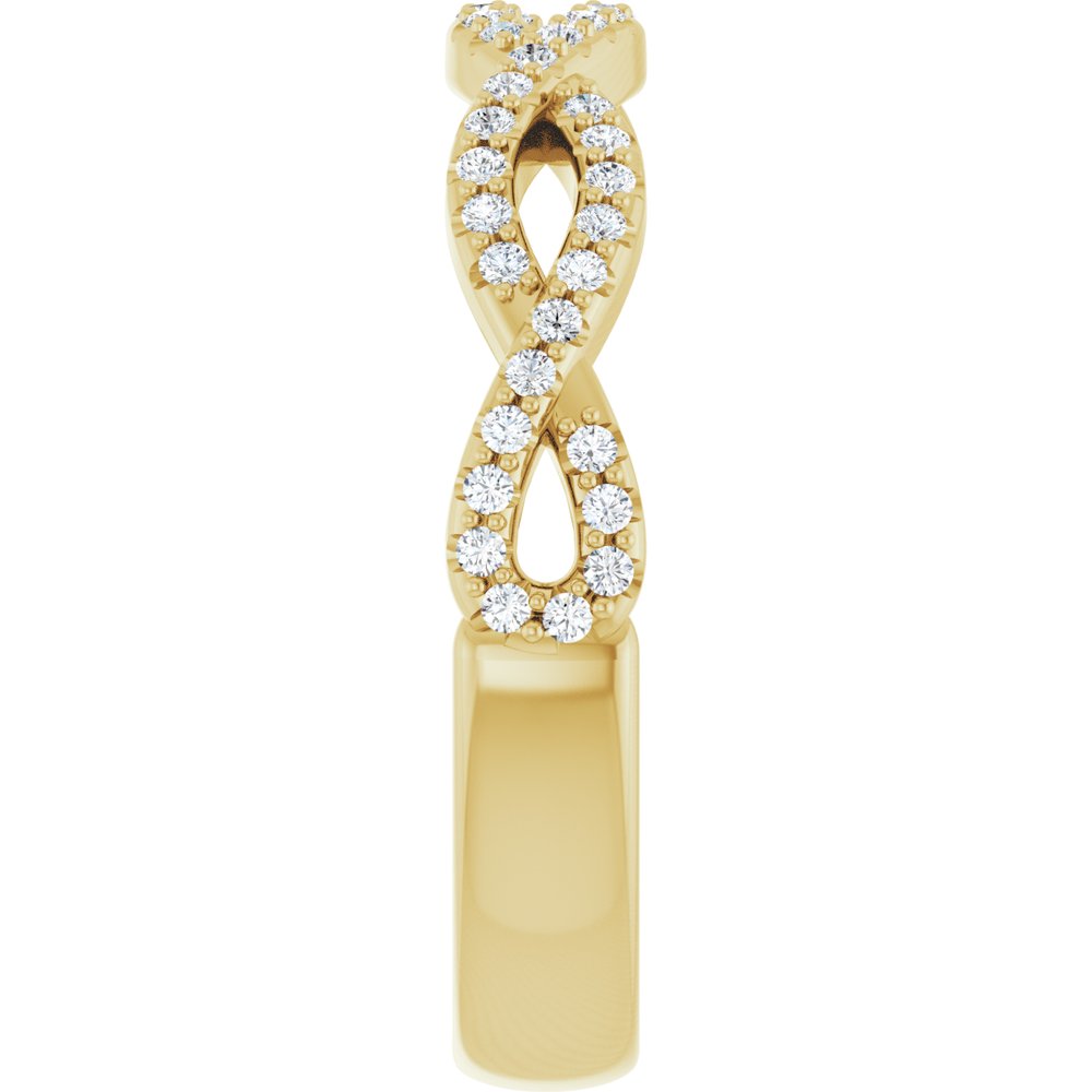 14K Yellow Gold 1/5 CTW Natural Diamond Infinity-Inspired Anniversary Band