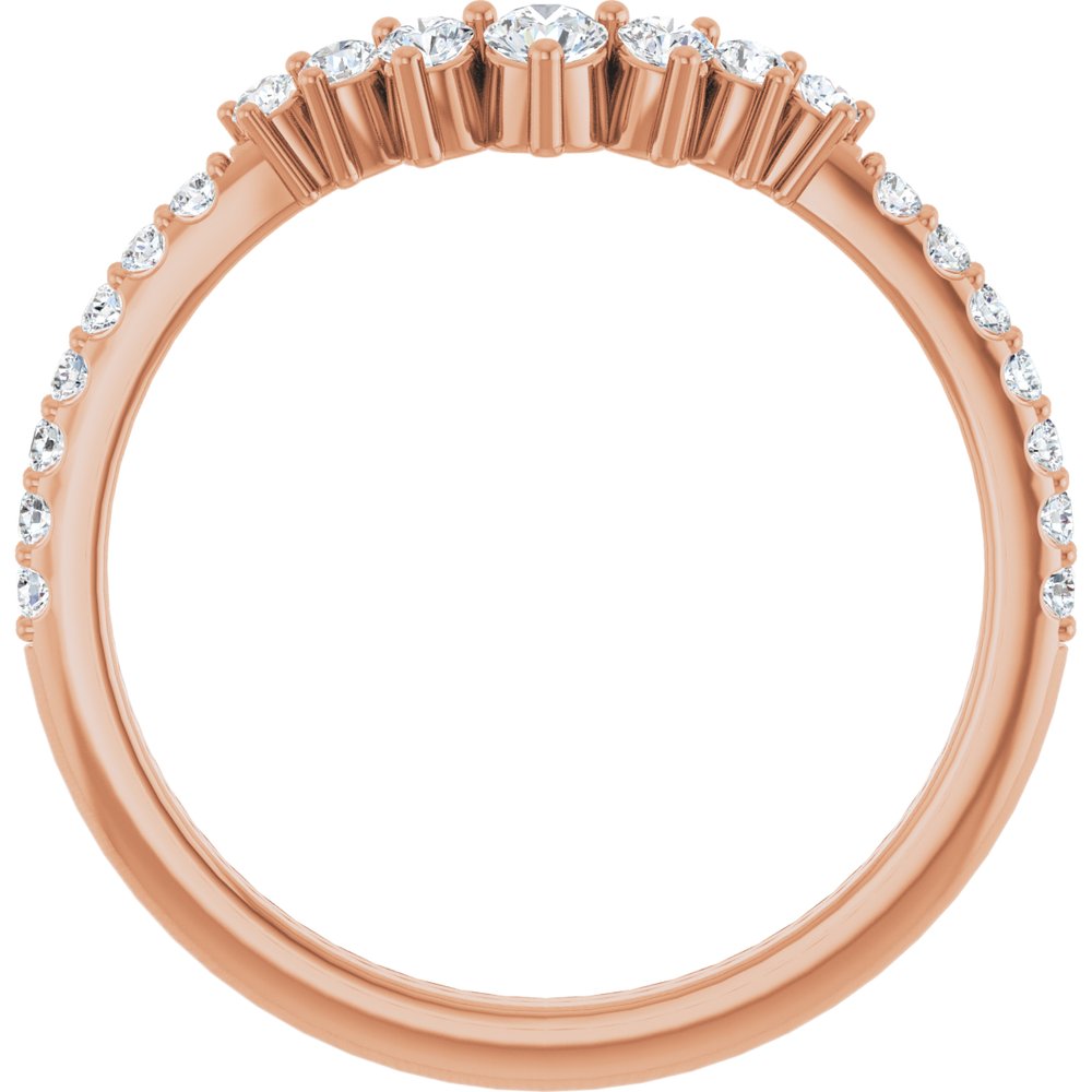 14K Rose Gold 1/3 CTW Natural Diamond Contour Band