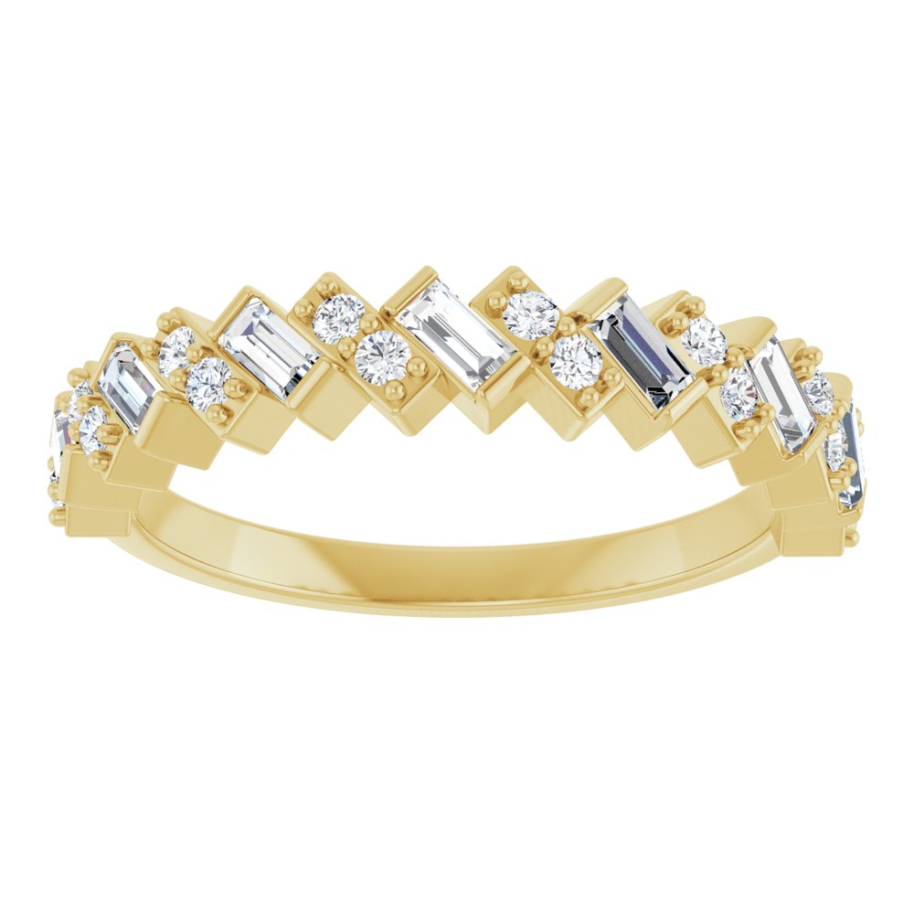 14K Yellow 1/2 CTW Natural Diamond Anniversary Band