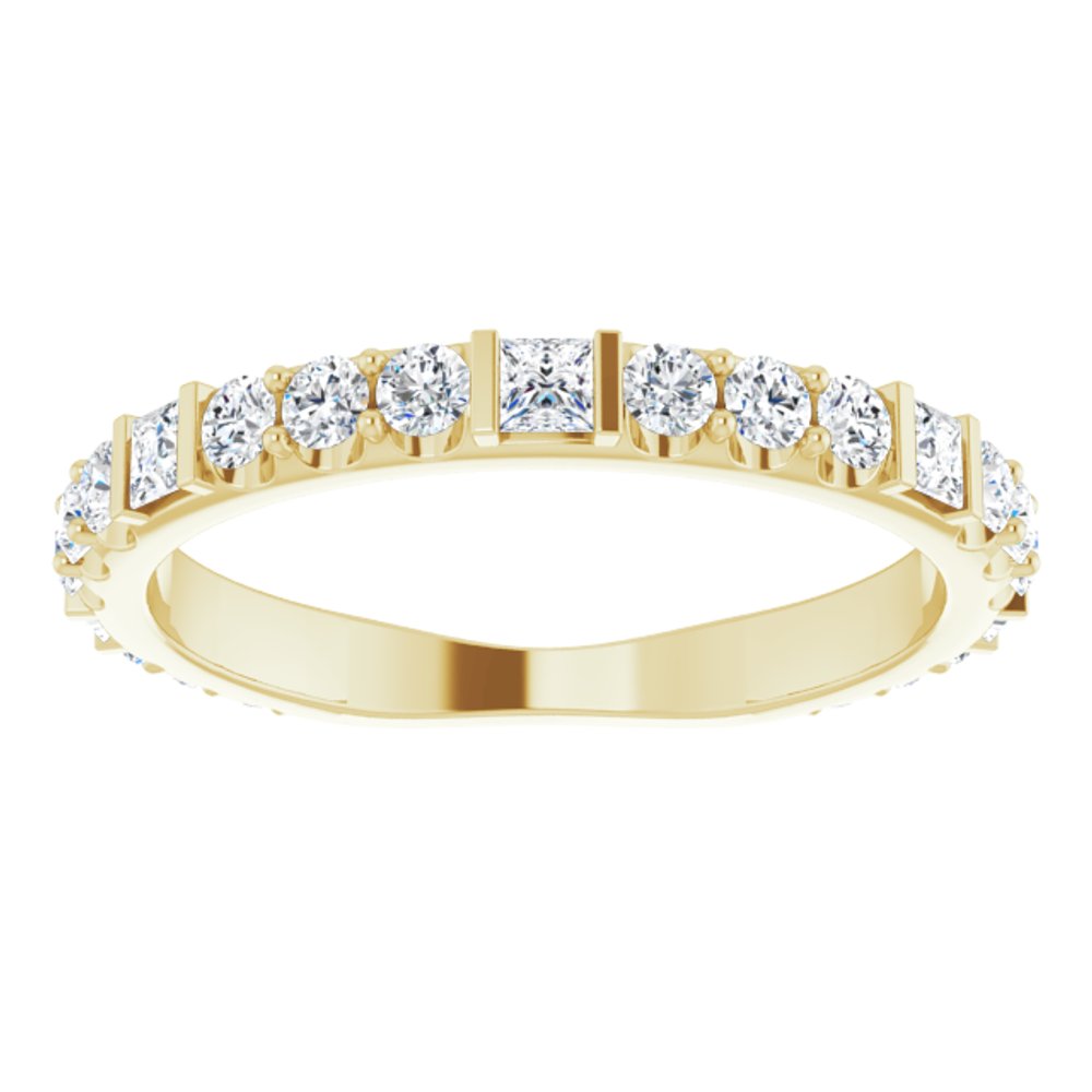 14K Yellow 3/4 CTW Natural Diamond Anniversary Band