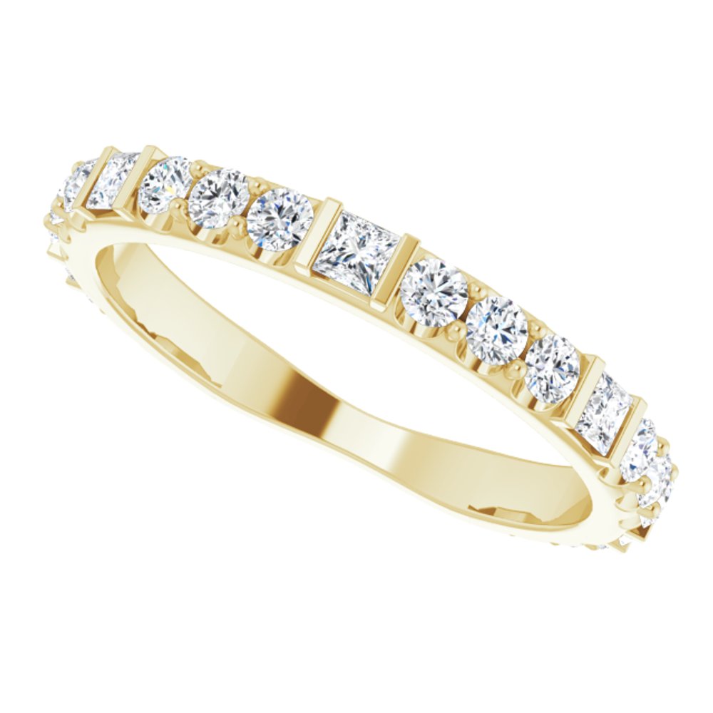 14K Yellow 3/4 CTW Natural Diamond Anniversary Band