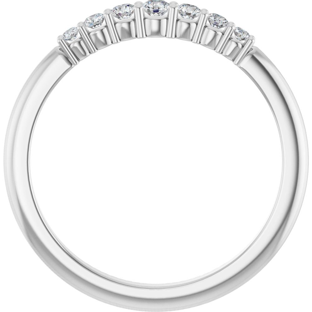 14K White Gold 1/6 CTW Natural Diamond Stackable Ring