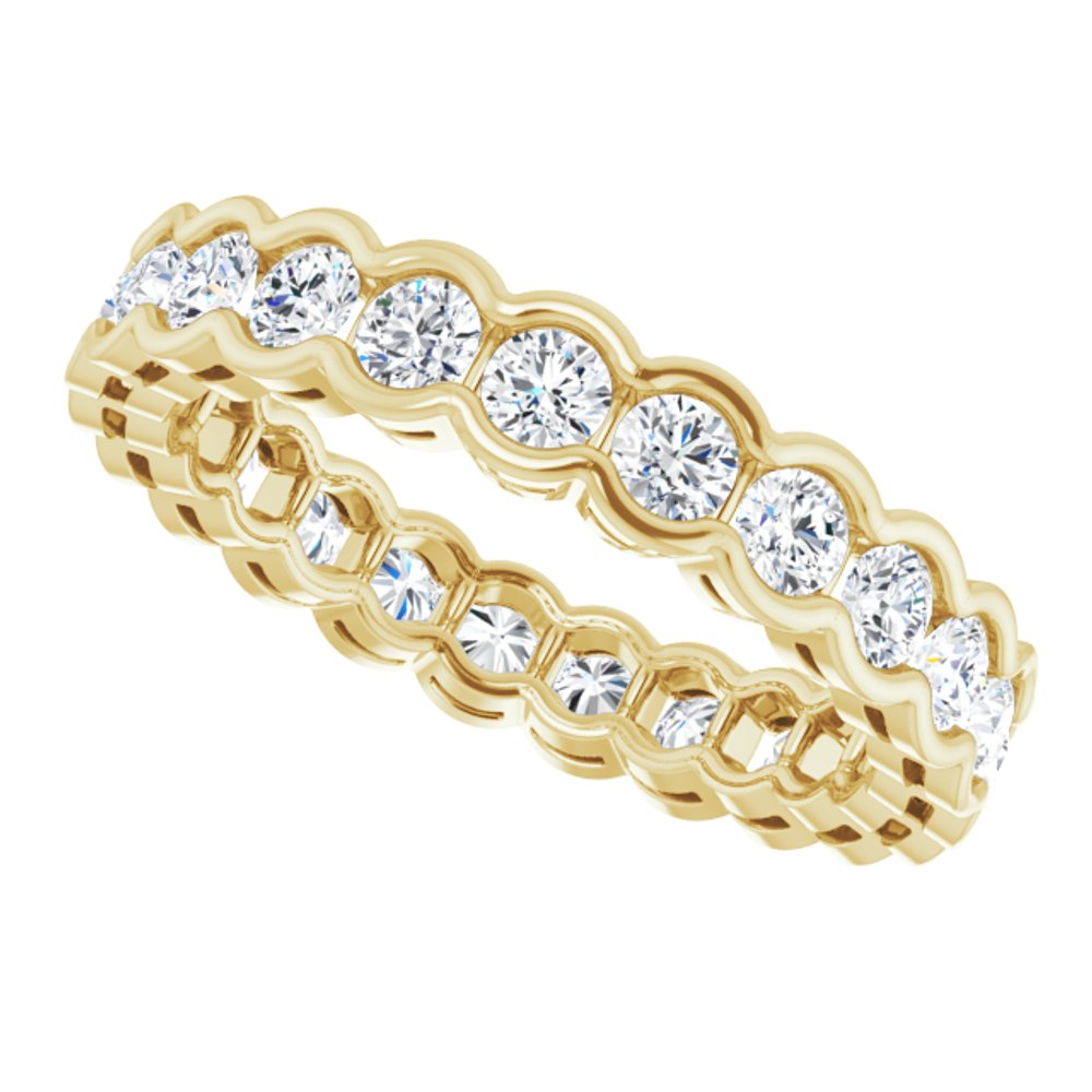14K Yellow 1 3/8 CTW Natural Diamond Eternity Band