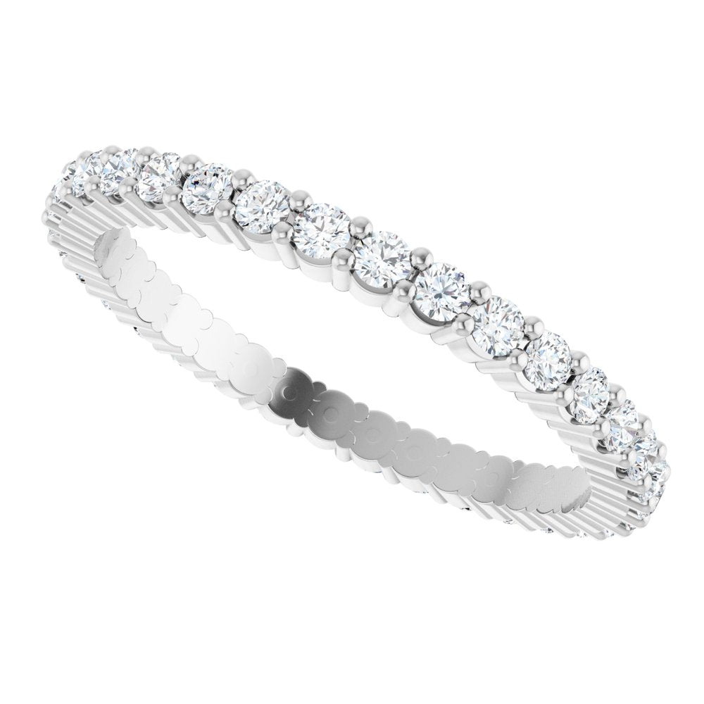 14K White 1/2 CTW Lab-Grown Diamond Eternity Band Size 5
