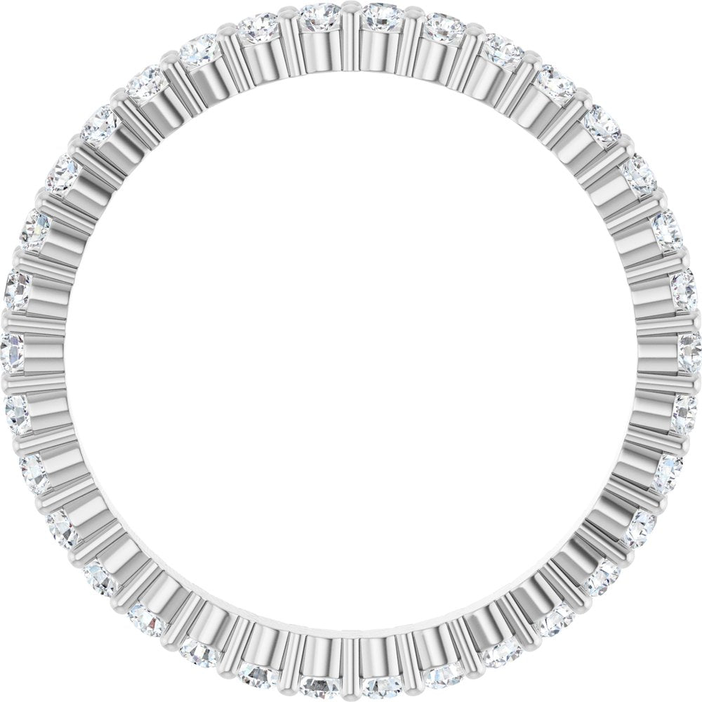 14K White 1/2 CTW Lab-Grown Diamond Eternity Band Size 5