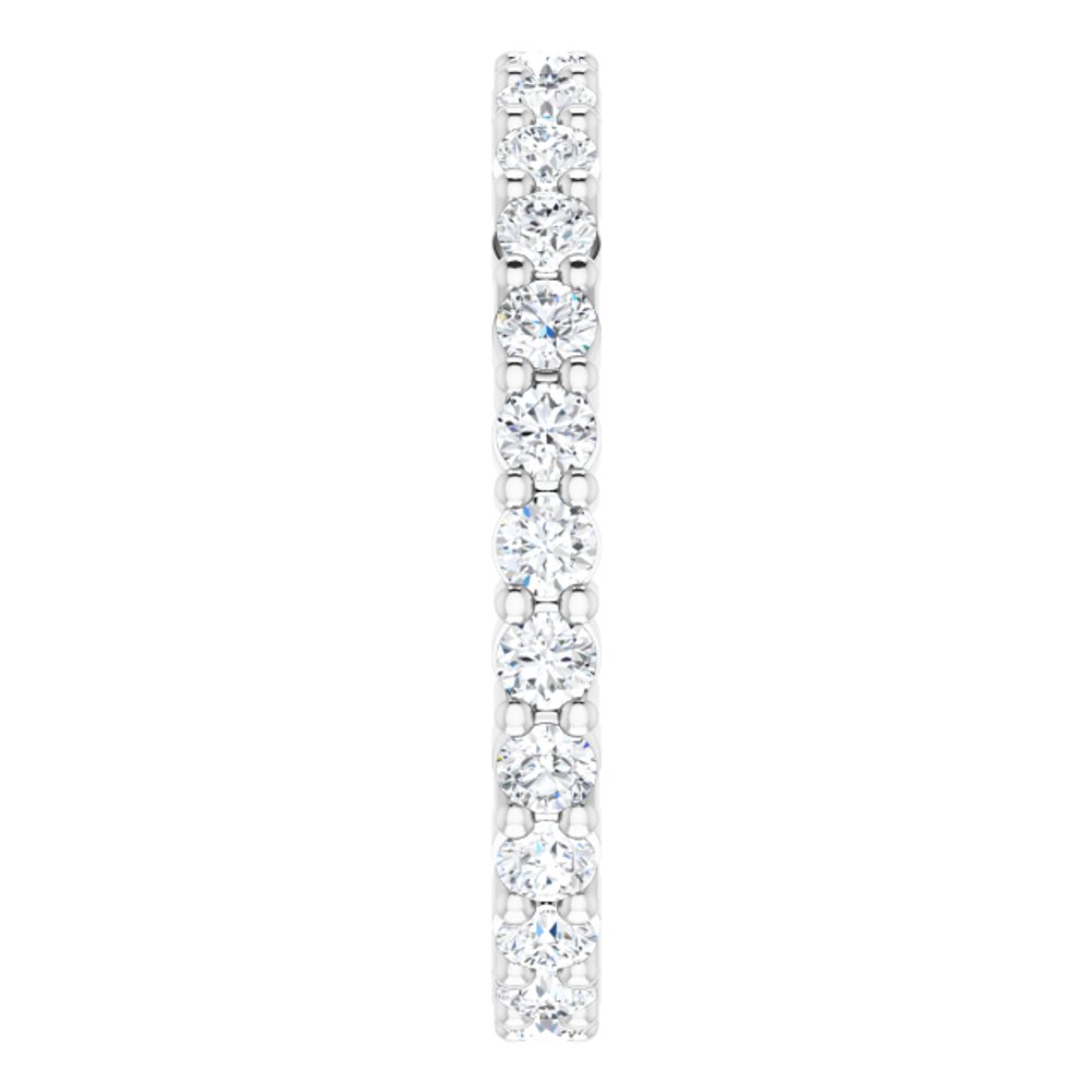 10K White Gold 3/4 CTW Natural Diamond Eternity Band Size 5.25