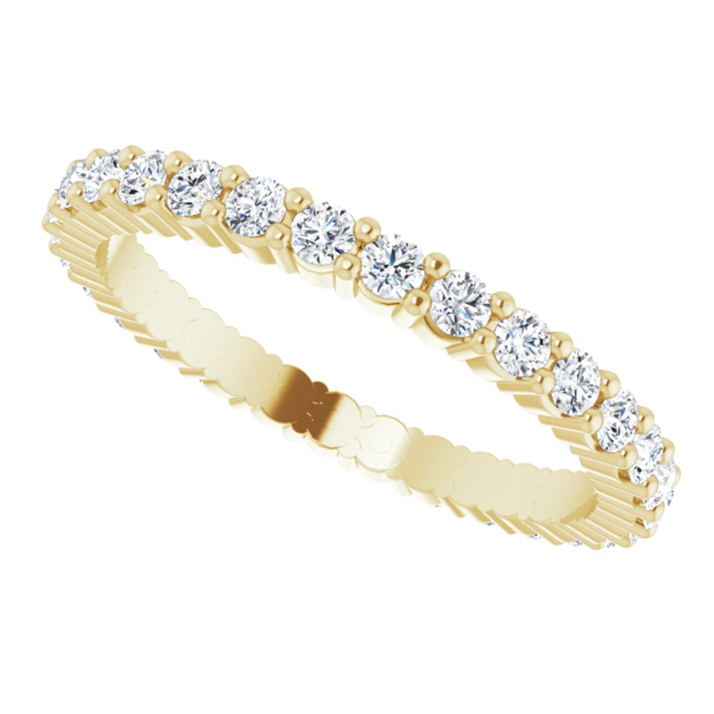 14K Yellow Gold 5/8 CTW Lab-Grown Diamond Eternity Band Size 5