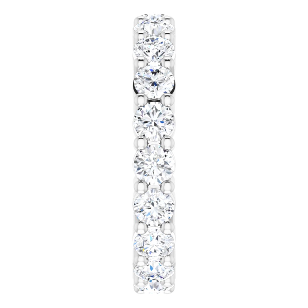 10K White Gold 1 3/4 CTW Natural Diamond Eternity Band Size 5.25