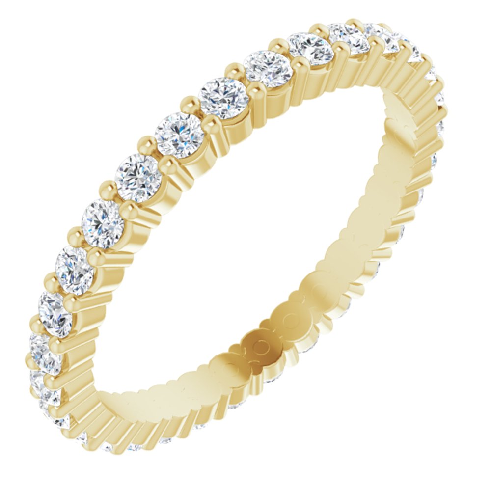14K Yellow Gold 5/8 CTW Lab-Grown Diamond Eternity Band Size 5