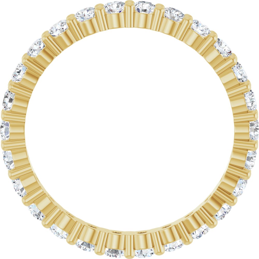14K Yellow Gold 3/4 CTW Natural Diamond Eternity Band Size 5
