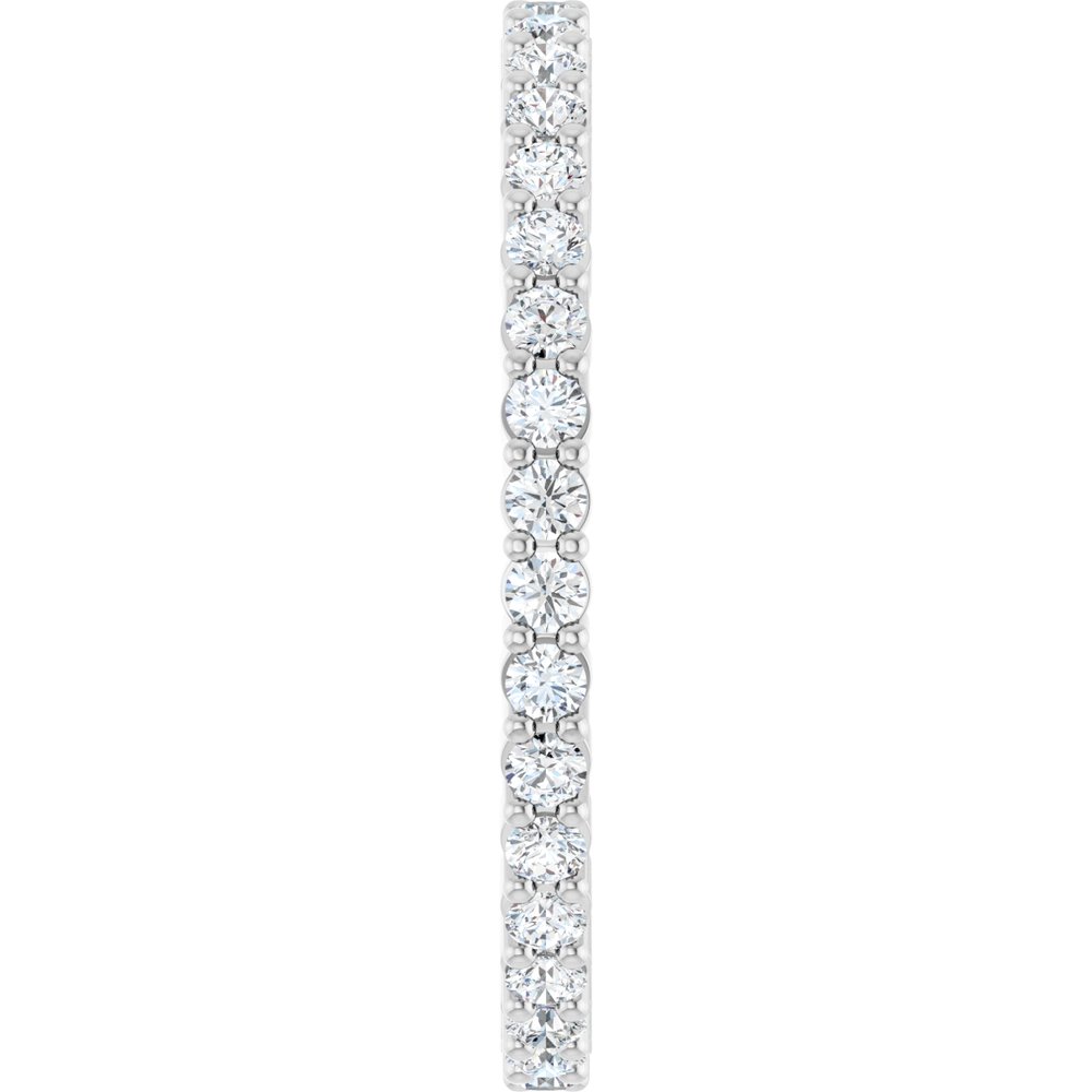 14K White 1/2 CTW Diamond Eternity Band Size 6