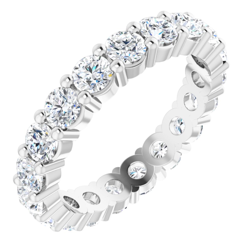 10K White Gold 1 3/4 CTW Natural Diamond Eternity Band Size 5.25