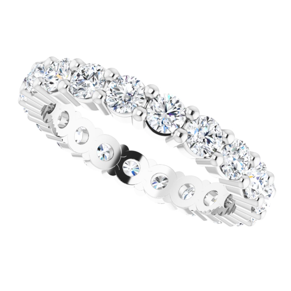14K White Gold 1 3/8 CTW Lab-Grown Diamond Eternity Band Size 5.5