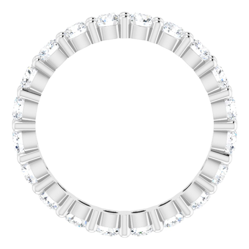 14K White Gold 1 3/8 CTW Lab-Grown Diamond Eternity Band Size 5.5