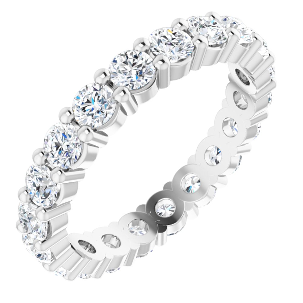 14K White Gold 1 3/8 CTW Lab-Grown Diamond Eternity Band Size 5.5