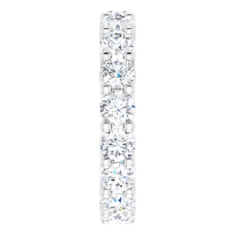 10K White Gold 2 1/2 CTW Natural Diamond Eternity Band Size 5.25