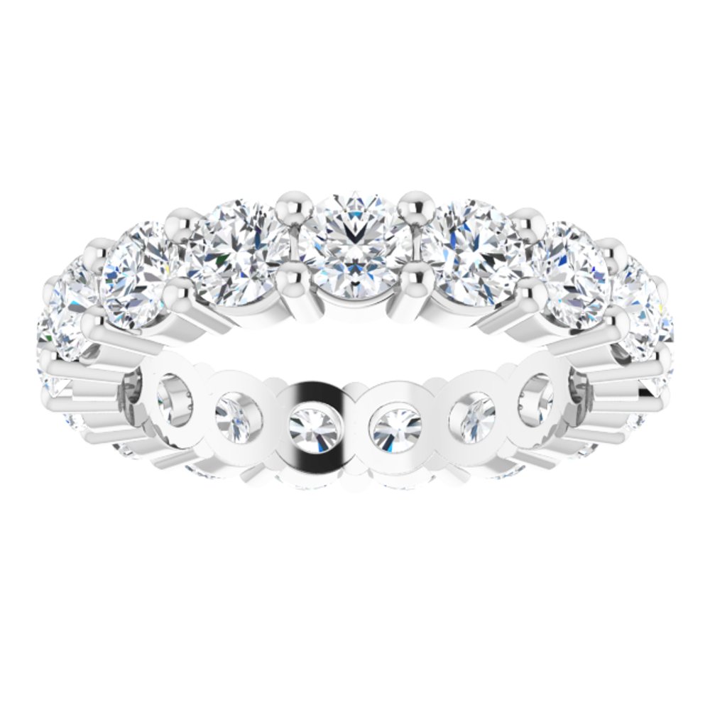 10K White Gold 2 1/2 CTW Natural Diamond Eternity Band Size 5.25