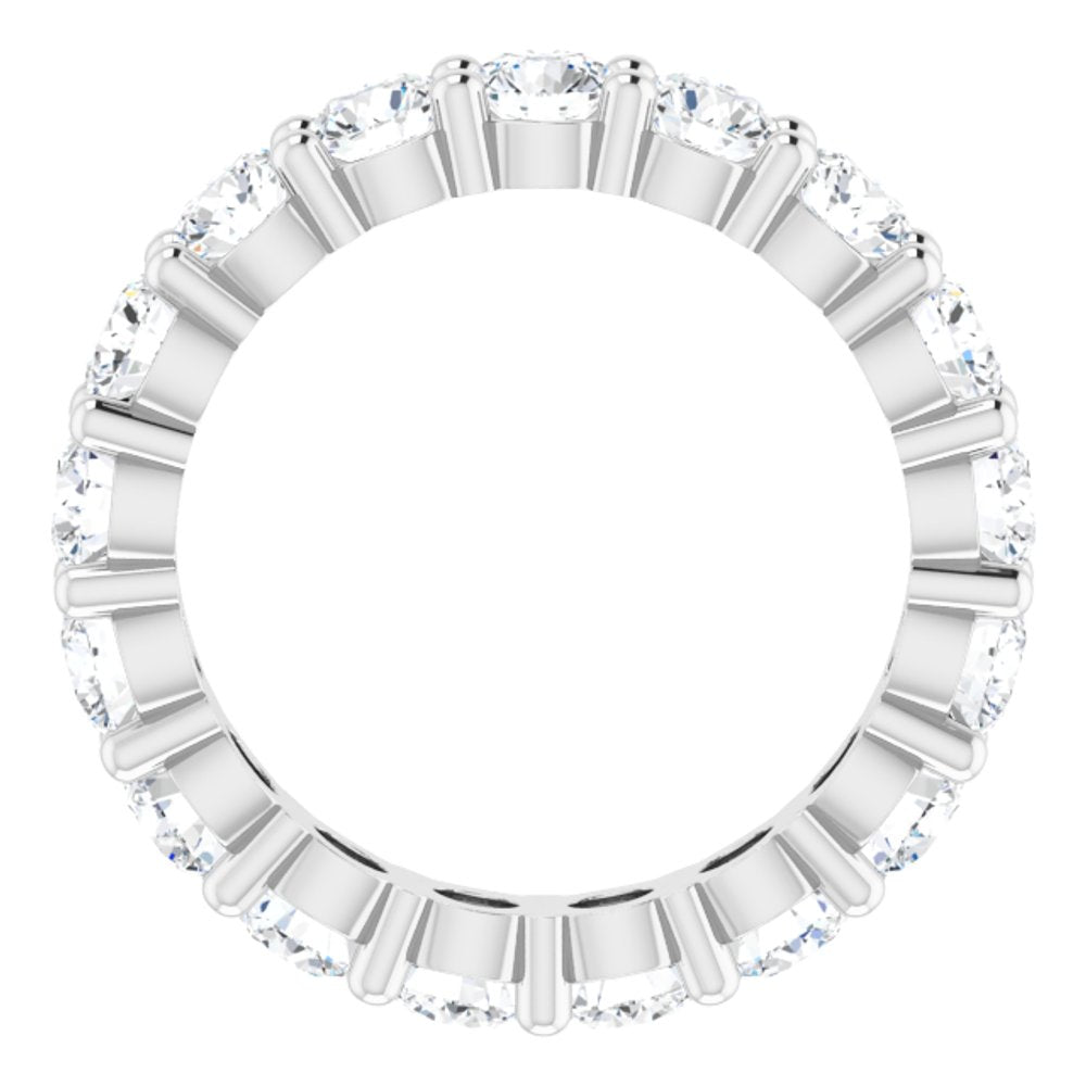 10K White Gold 2 1/2 CTW Natural Diamond Eternity Band Size 5.25