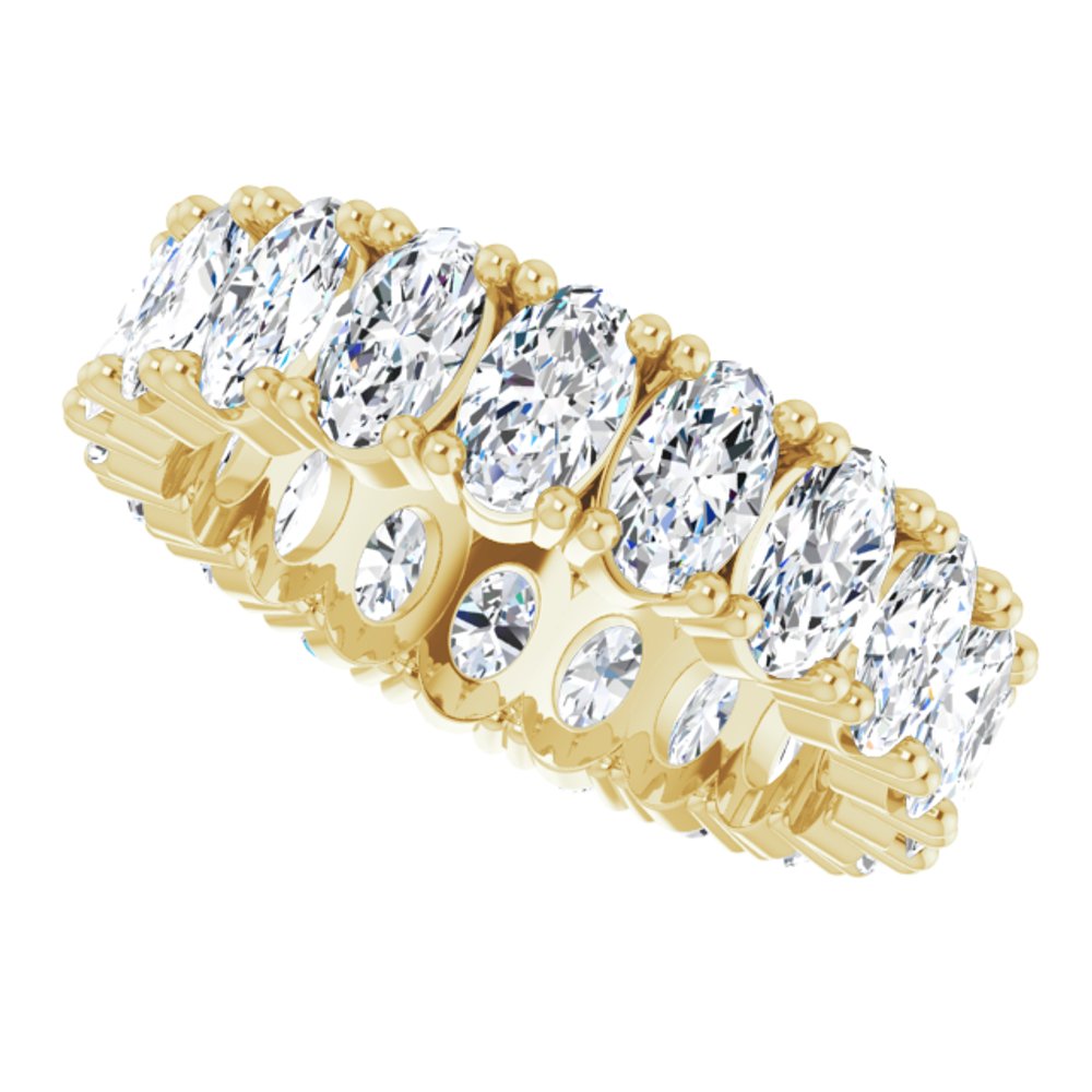 14K Yellow Gold 3 3/8 CTW Lab-Grown Diamond Eternity Band Size 5.5