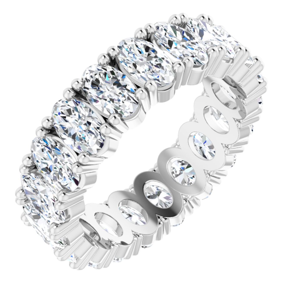 14K White Gold 3 3/8 CTW Lab-Grown Diamond Eternity Band Size 5.5