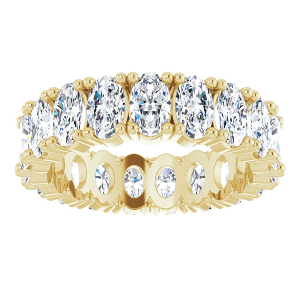 14K Yellow Gold 3 3/8 CTW Lab-Grown Diamond Eternity Band Size 5.75