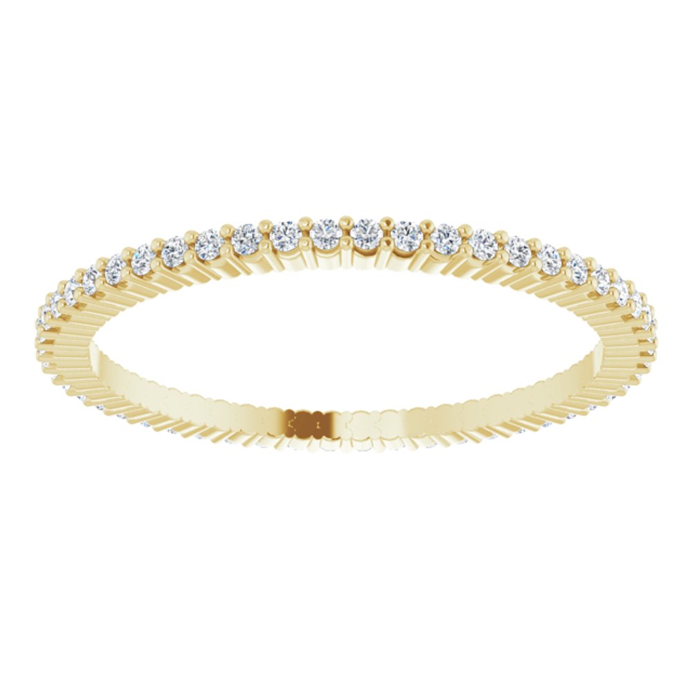 14K Yellow Gold 1/5 CTW Lab-Grown Diamond Eternity Band Size 6.5