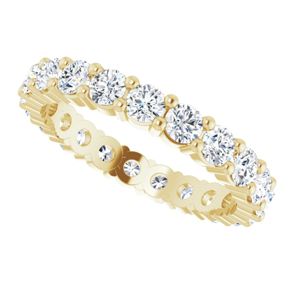 14K Yellow Gold 1 1/2 CTW Lab-Grown Diamond Eternity Band Size 6