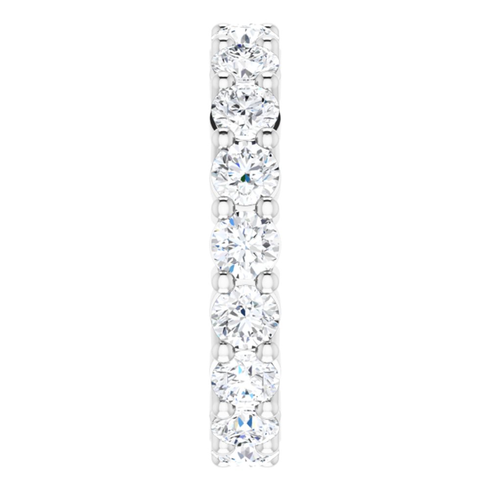 10K White Gold 2 3/4 CTW Natural Diamond Eternity Band Size 6.5