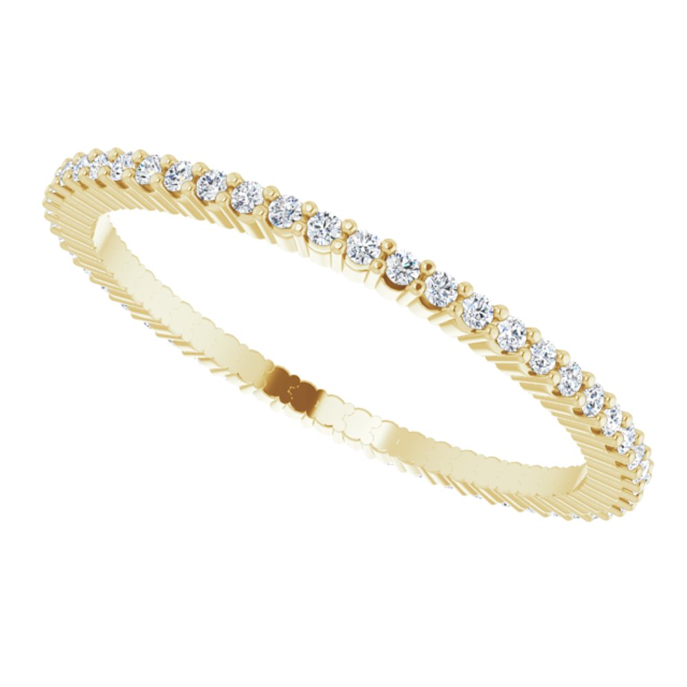 14K Yellow Gold 1/5 CTW Lab-Grown Diamond Eternity Band Size 6.5