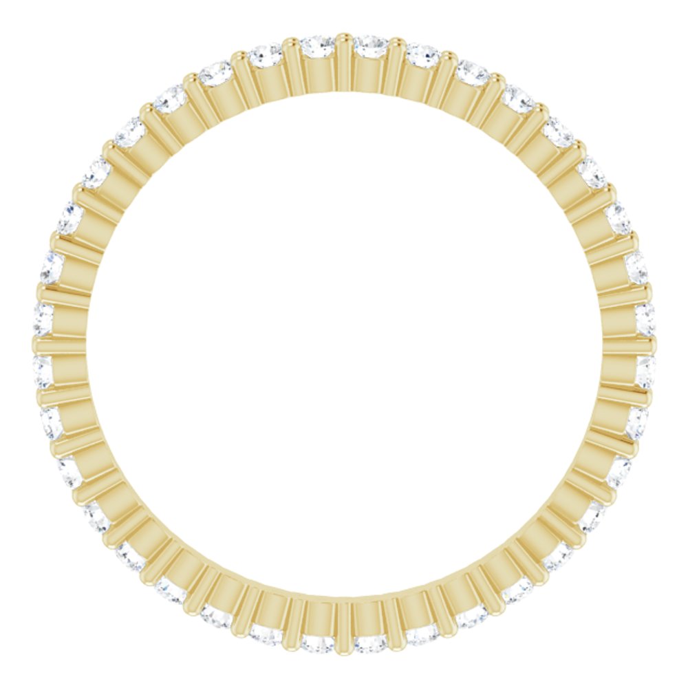 10K Yellow Gold 1/2 CTW Natural Diamond Eternity Band Size 6.5