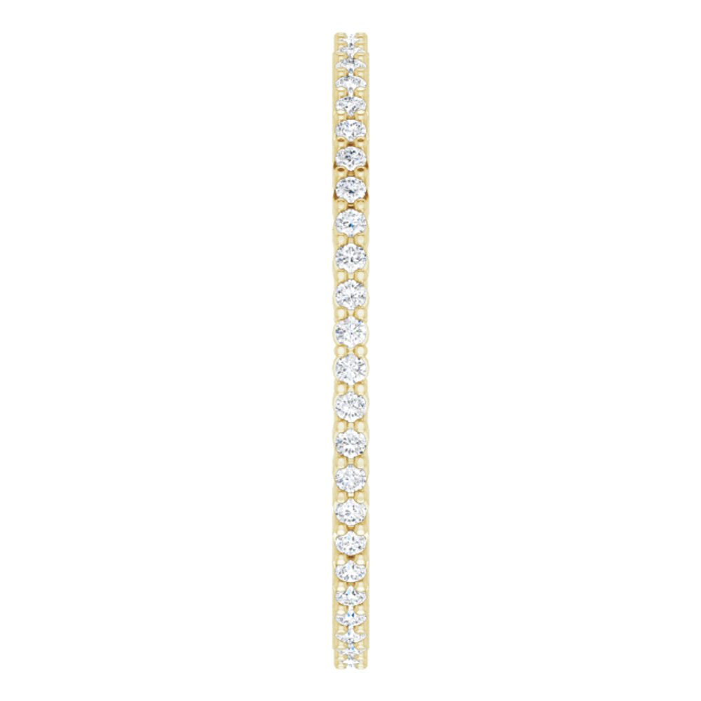 14K Yellow Gold 1/5 CTW Lab-Grown Diamond Eternity Band Size 6.5
