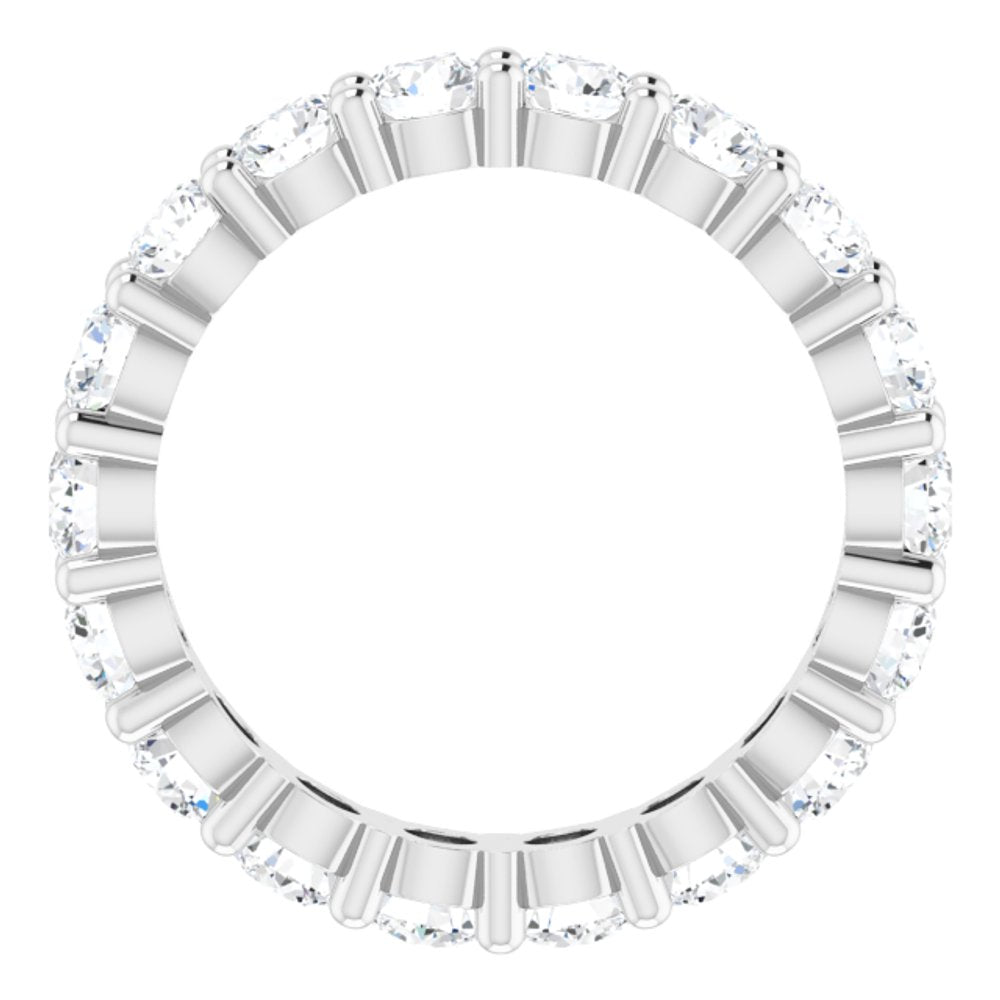 10K White Gold 2 3/4 CTW Natural Diamond Eternity Band Size 6.5