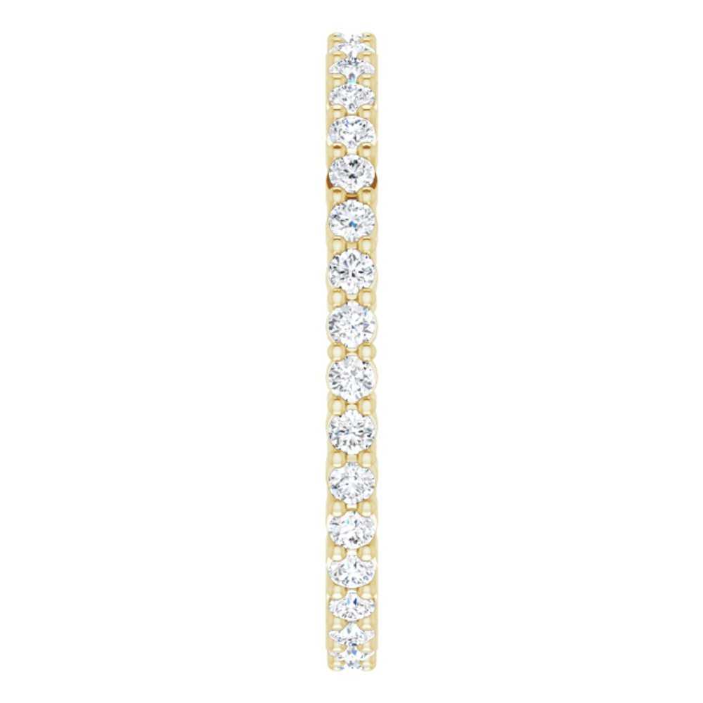 10K Yellow Gold 1/2 CTW Natural Diamond Eternity Band Size 6.5