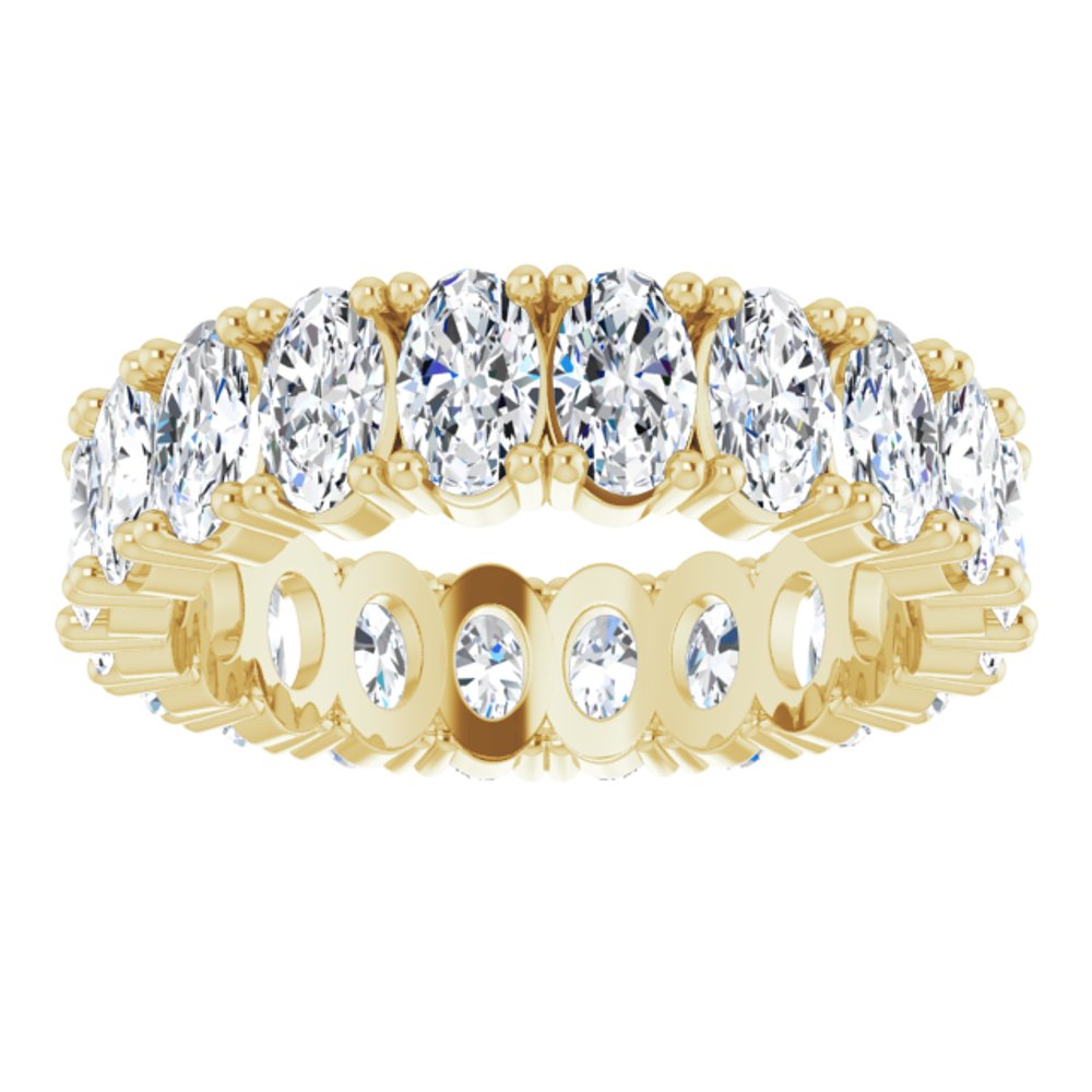 14K Yellow Gold 3 5/8 CTW Lab-Grown Diamond Eternity Band Size 6.5