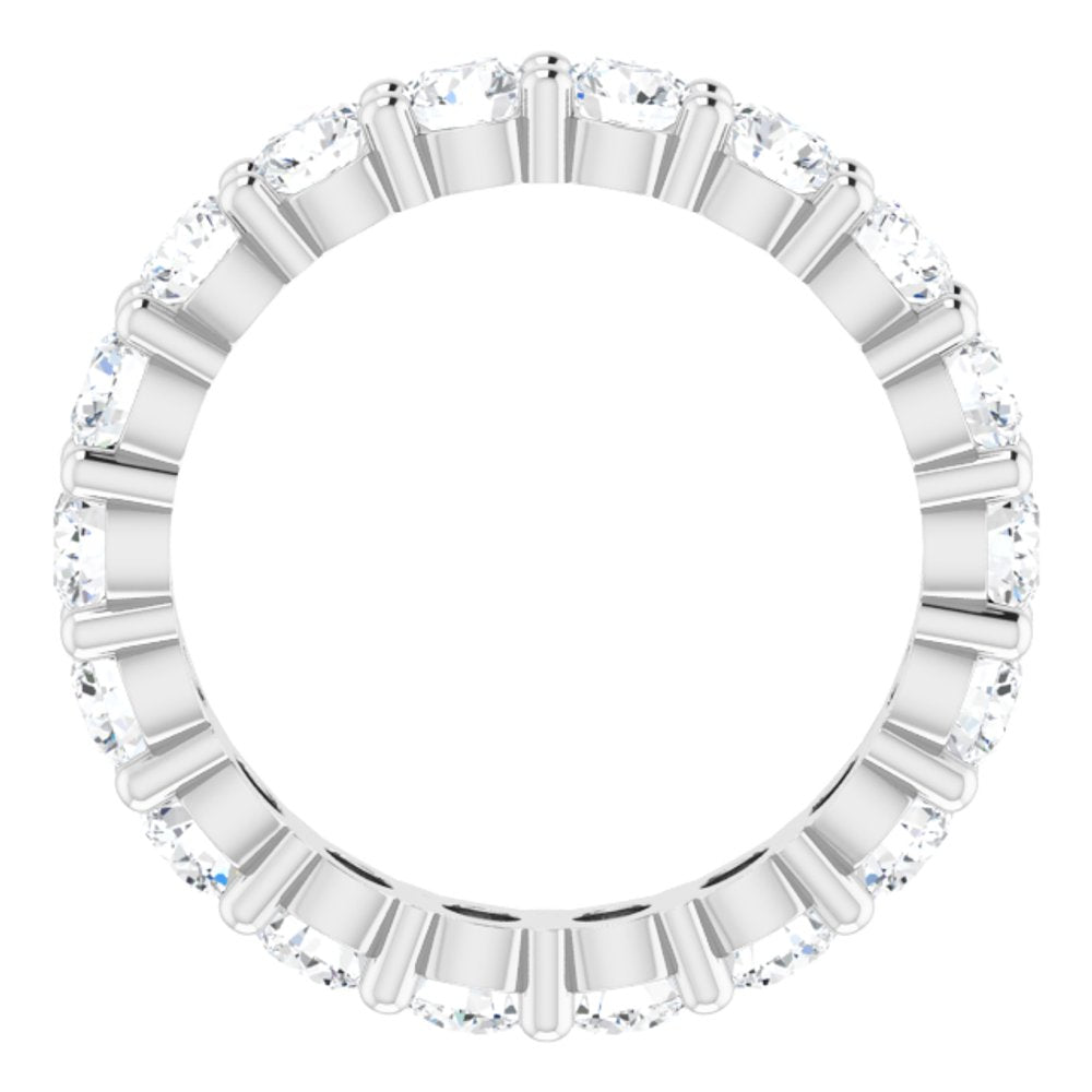 10K White Gold 2 1/6 CTW Natural Diamond Eternity Band Size 5.25