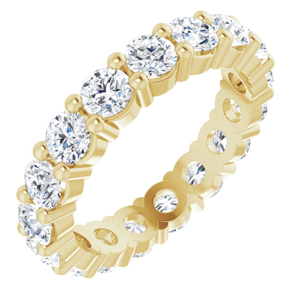 14K Yellow Gold 2 3/4 CTW Lab-Grown Diamond Eternity Band Size 6.5