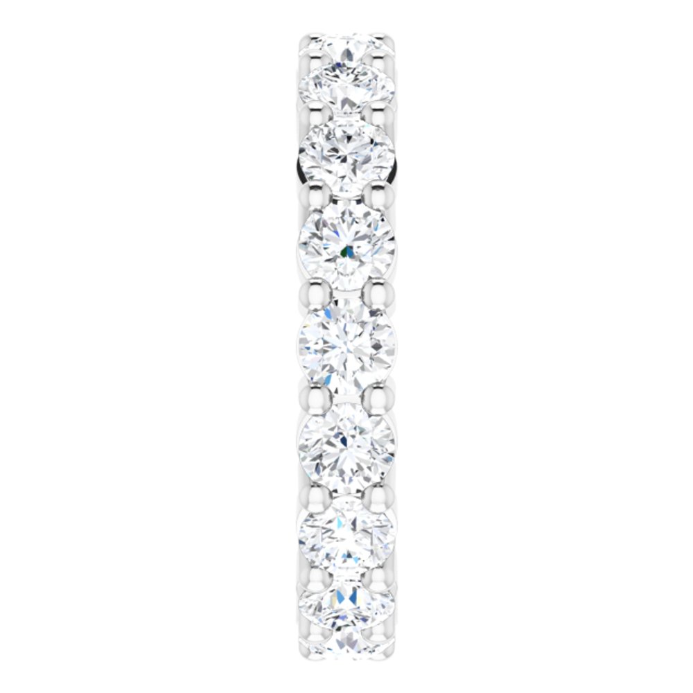 10K White Gold 2 1/6 CTW Natural Diamond Eternity Band Size 5.25