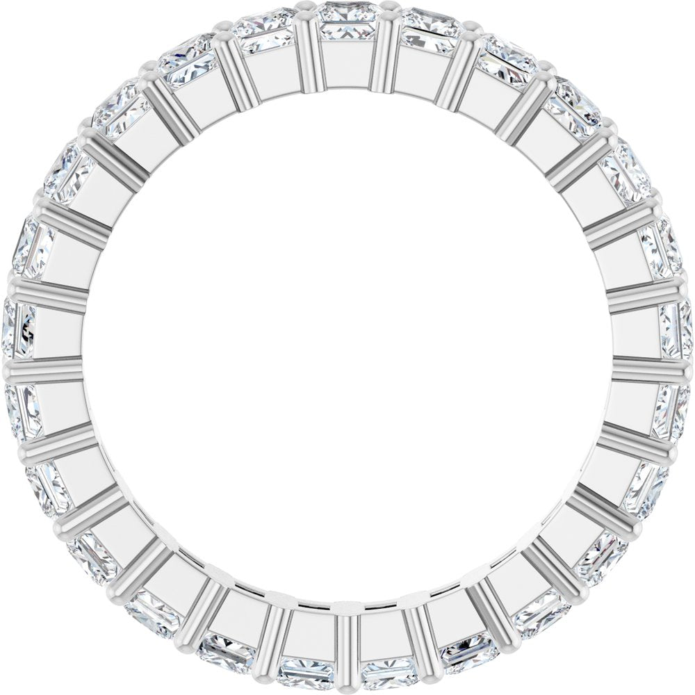 14K White 2 5/8 CTW Natural Diamond Eternity Band Size 7