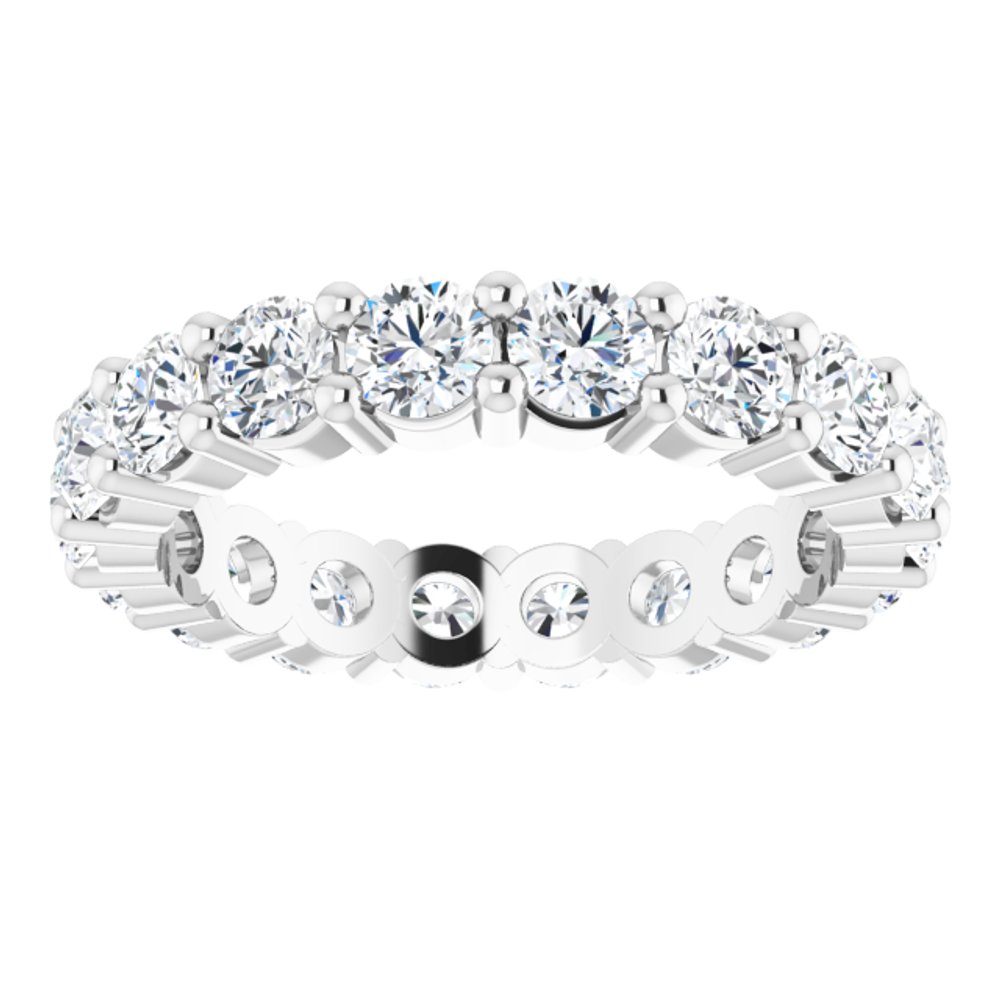 10K White Gold 2 1/6 CTW Natural Diamond Eternity Band Size 5.25