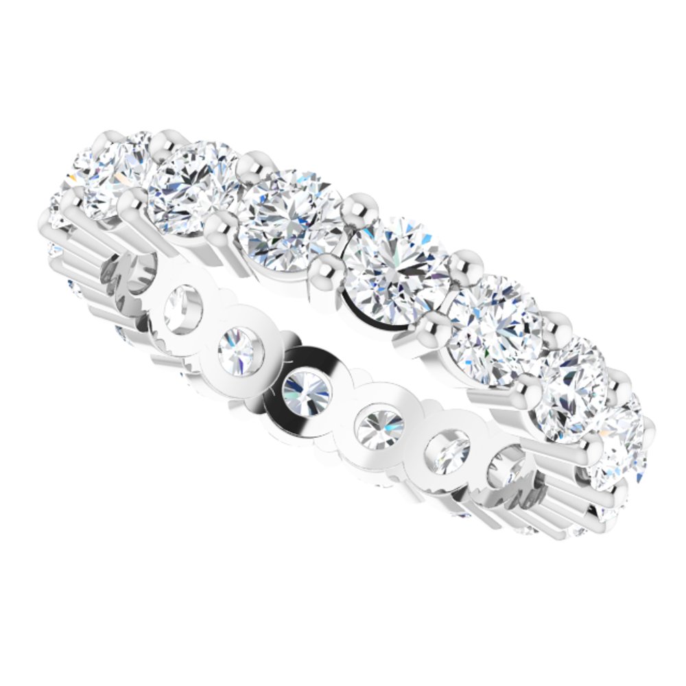 10K White Gold 2 1/6 CTW Natural Diamond Eternity Band Size 5.25