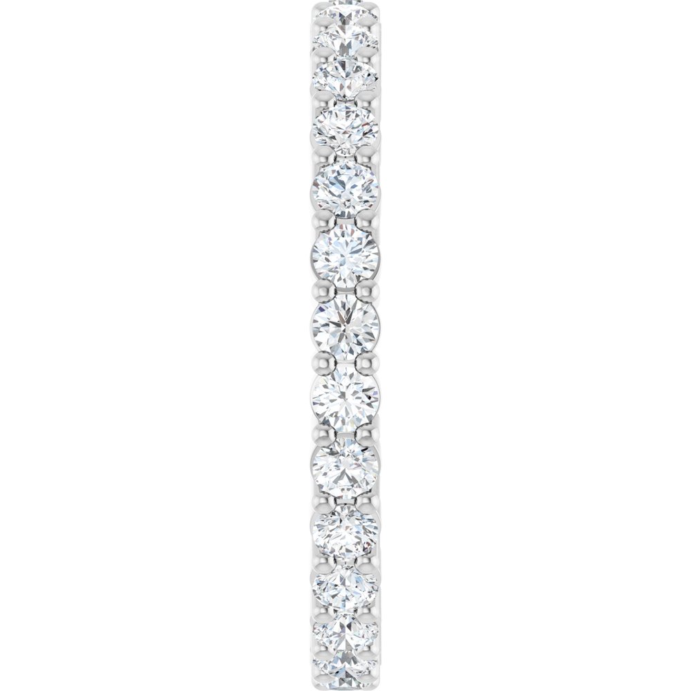 Platinum 3/4 CTW Natural Diamond Eternity Band Size 4.5