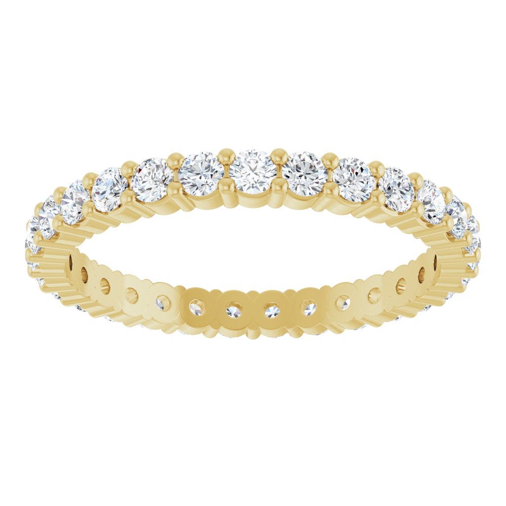 14K Yellow Gold 7/8 CTW Natural Diamond Eternity Band Size 7